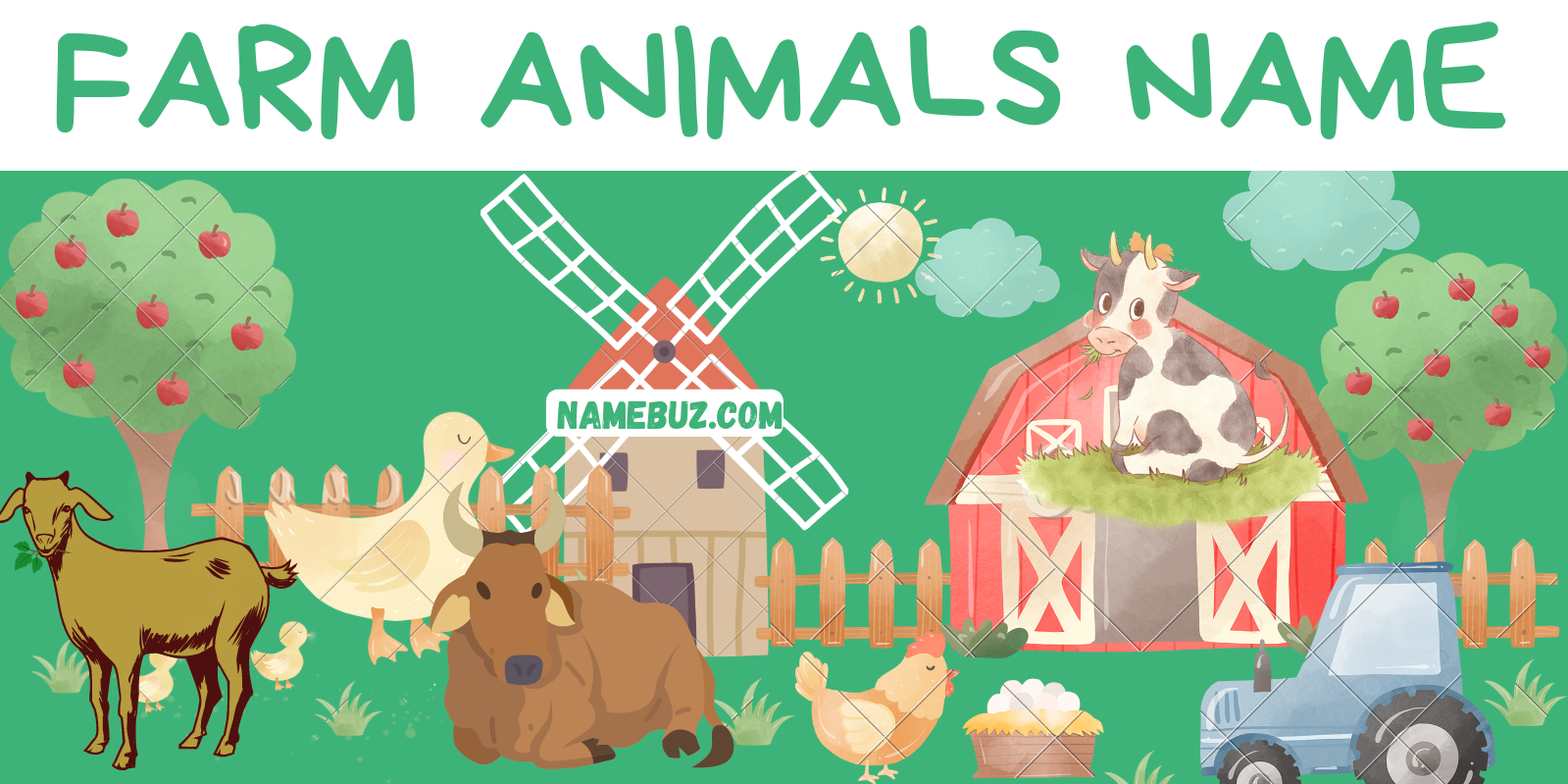 Comprehensive List of Over 100 farm Animals name in English with Images ...