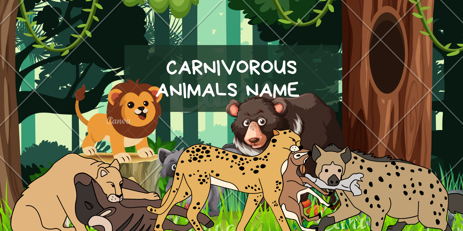 Carnivorous animals name in English